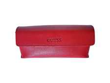 GUESS Red Semi-Hard Folding Sunglasses Eyeglasses Case Snap Closure Only