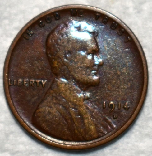Fine 1914-D Lincoln Cent, Well-Detailed, Key-Date specimen!