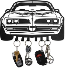 Metal Automotive Key Holder with 6 Hooks - Unique Wall Mounted Car Lovers Gif...