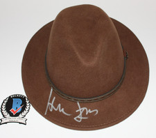 HARRISON FORD SIGNED INDIANA JONES FEDORA HAT MOVIE AUTOGRAPH PROOF BECKETT COA