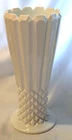 Betsy Ross Pressed Milk Glass by Tiffin-Franciscan 10" Flower Vase Vintage