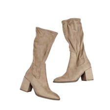 Vionic Inessa Wheat Tan Faux Suede Knee High ...