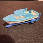 Lesney Matchbox #9 Boat and Trailer Cabin Cruiser Regular Wheel 1966