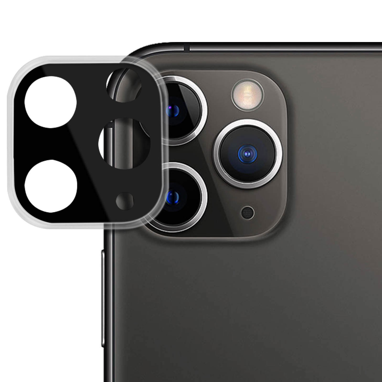 Protection caméra iPhone 11 Pro Max en verre trempé 9H transparent