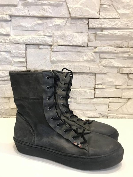 Men Napapijri Boots Grey Leather 41