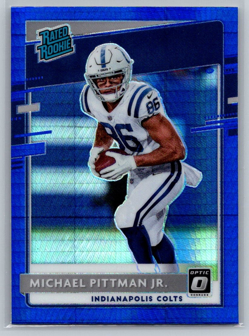 2020 Donruss Optic #172 Michael Pittman Jr. Blue Hyper