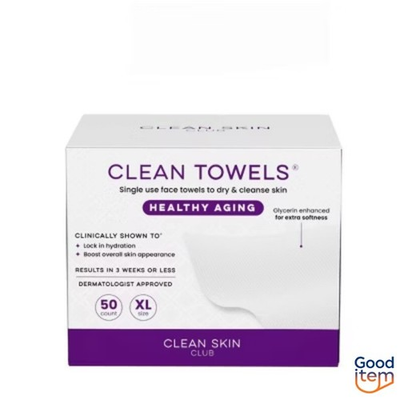 #ad Clean Skin Club Clean Towels Healthy Aging XL 50ct: For Face Alcohol Free $21.99