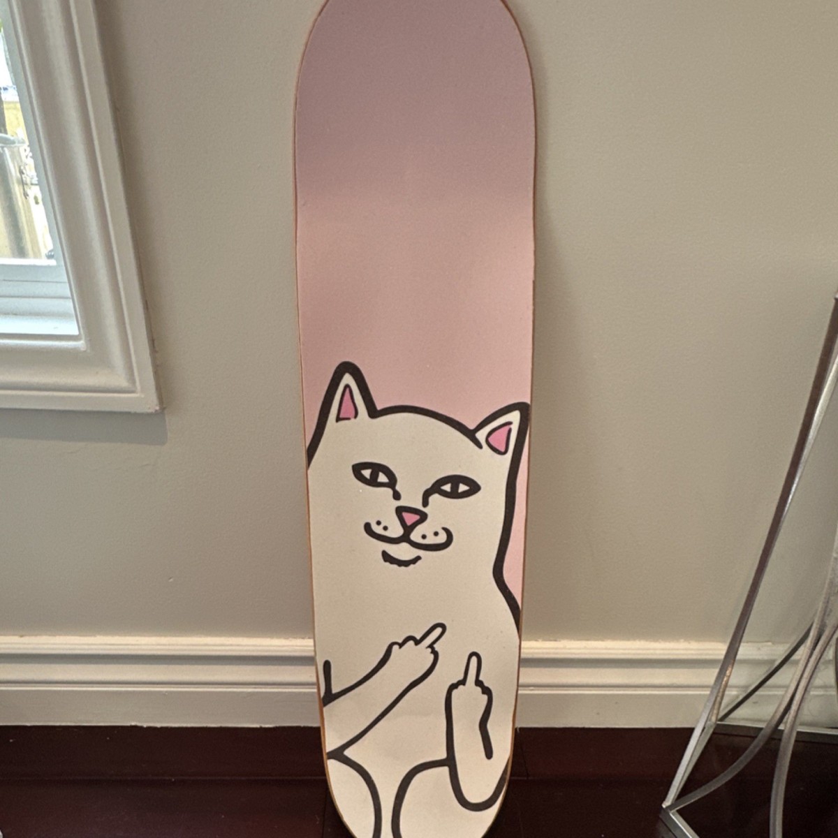 RIPNDIP Lord Nermal Pink Cat Art Theme Skateboard Deck Unique