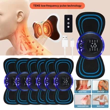 Portable Mini Electric EMS Neck Back Massager Cervical Massage Patch Stimulator