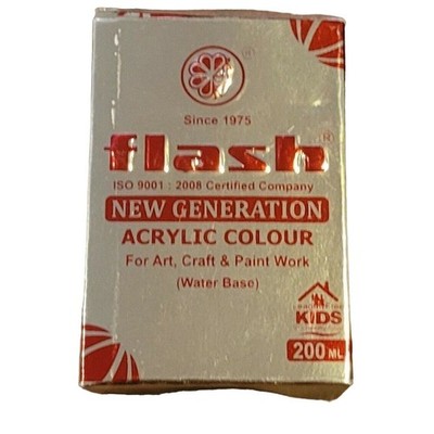 Flash New Generation Acrylic Colour 200ml For Art Craft Water Base Made In India
