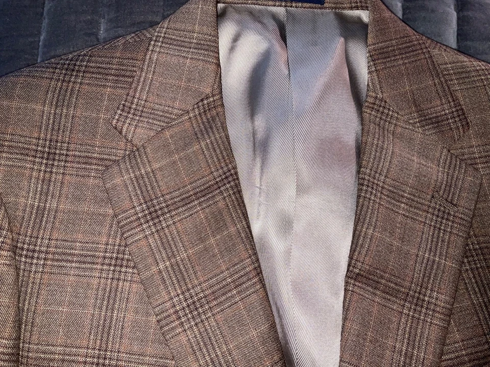Abrigo Deportivo Colección Daniel Cremieux Marrón Cuadros 100% Lana $595 Foto 3 de 4