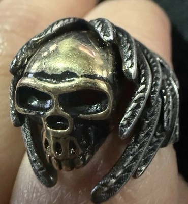 Turkish Handmade 925 Sterling Silver skull Men's Women's Ring size 9 and 9.5