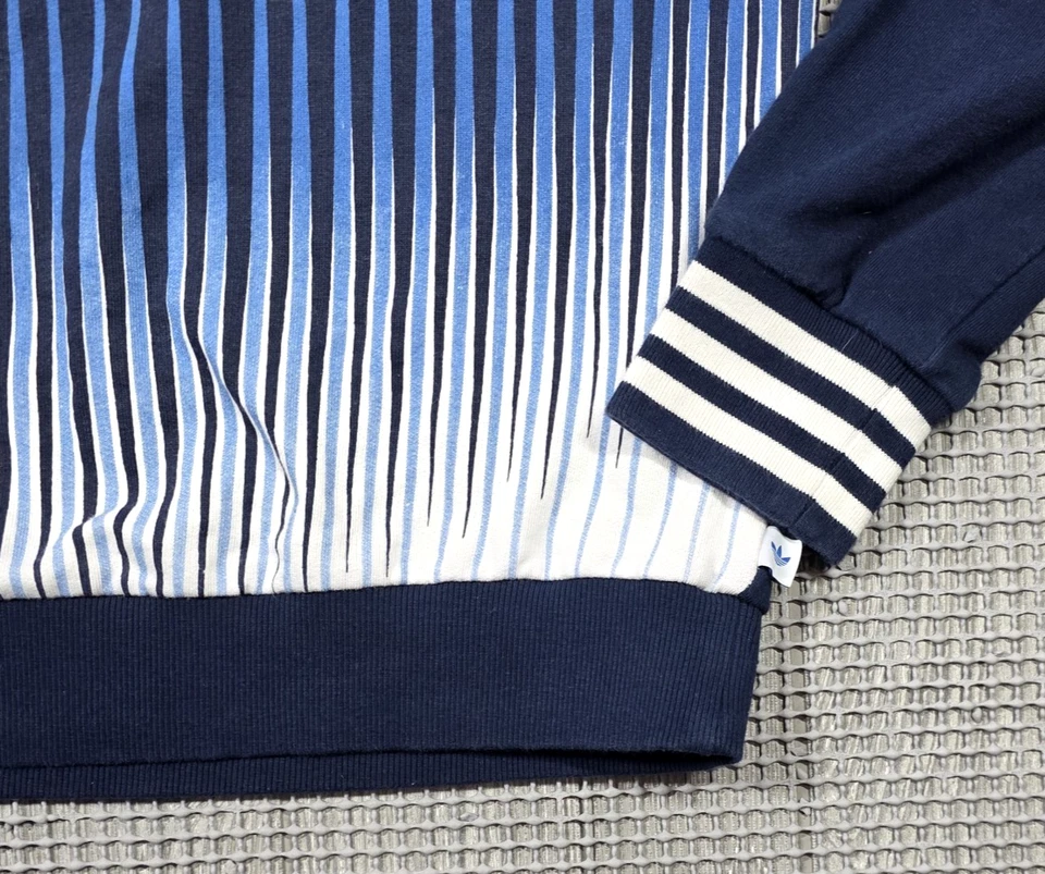 Adidas Originales Para Hombres S MEZCLA CREW Azul Gráfico Sudadera Superestrella Abstracto Foto 4 de 4