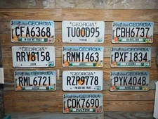 Georgia Exp 2019 Lot of 10 License Plates Tags Craft Condition CFA6368