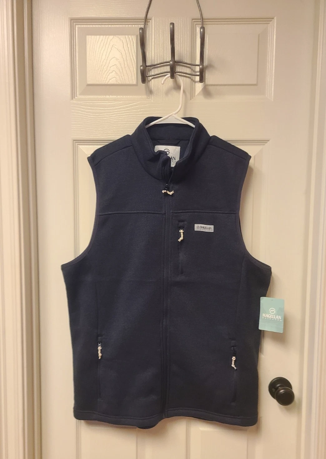 Magellan Outdoors GRAY Full Zip Sweater Vest XL Fleece Lined Outerwear NEW NWT