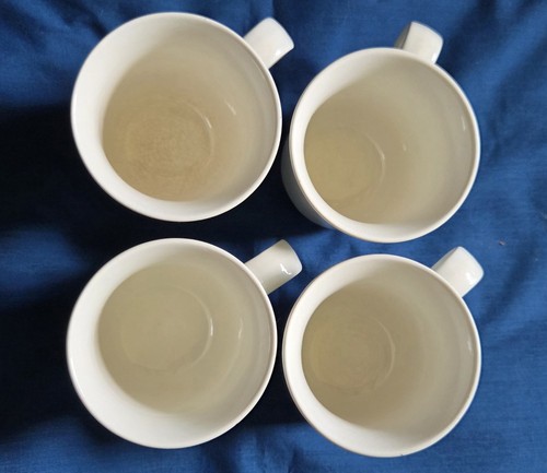 4 MIKASA FRENCH COUNTRYSIDE WHITE 4-inch MUGS GOOD USED CONDITION - Picture 3 of 6