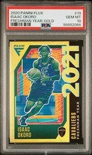 2020-21 Panini Flux Freshman Year Gold /10 #19 Isaac Okoro RC PSA 10