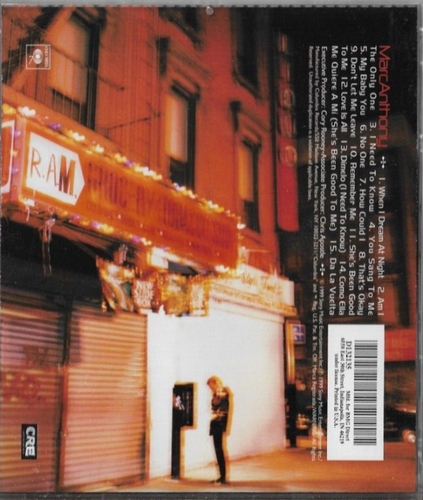 Marc Anthony BMG Music Club Edition CD - Picture 2 of 2