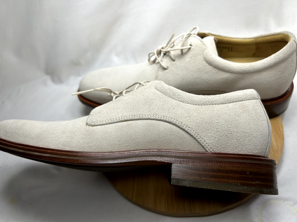 Cole Haan Ivory White Suede Oxford Shoes NikeAir Men
