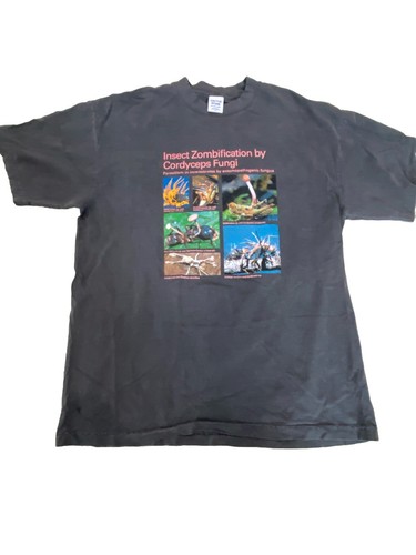 Cactus Store LA Insect Zombification By Cordyceps Fungi T-SHIRT Gray Sz L