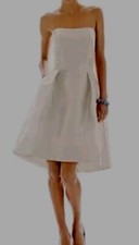 Alfred Sung Women's Size 0 Beige Strapless/Removable Straps Dress New with Tags 