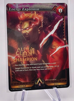 Alpha Clash TCG -  The Awakening - CHAMPION CARD - ''Energy Explosion'' MINT!