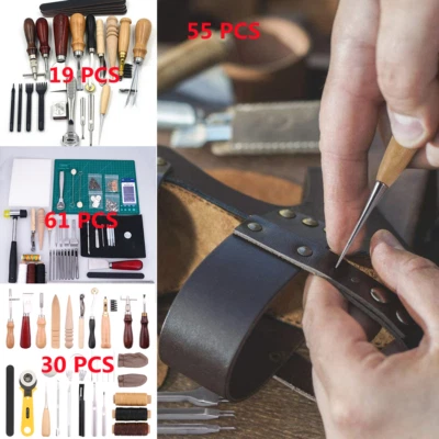 UNHO Set attrezzi pelle artigianato taglio set cucito intaglio punzonatura lavorazione pelle