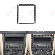 Cubierta de marco de control central de fibra de carbono de vinilo para Volkswagen Golf 4 1999-04