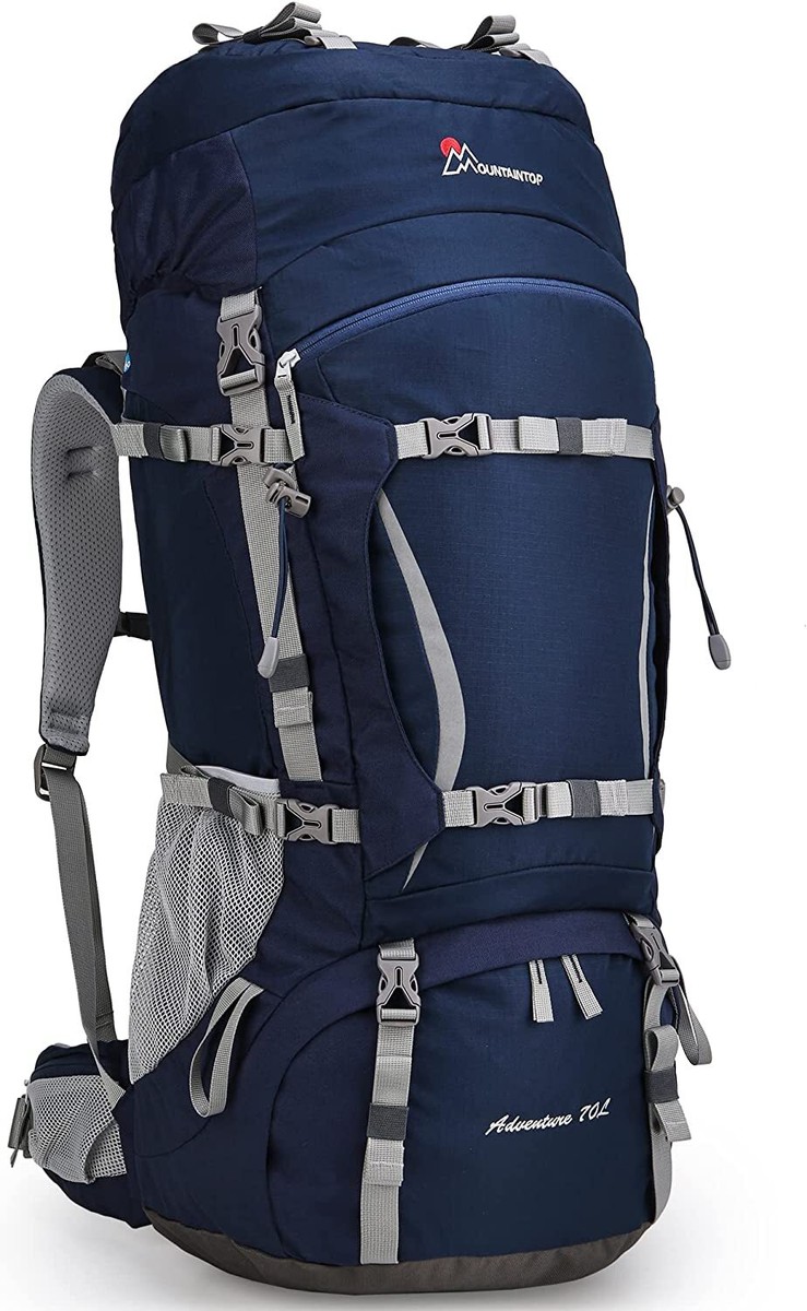 MOUNTAINTOP 70L Internal Frame Hiking Backpack for Men 70l-sapphire Blue MOUNTAINTOP 70L Internal Frame Hiking Backpack for Men 70l-sapphire Blue
