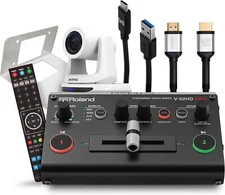 Roland V-02HD MK II Streaming Video Mixer AViPAS AV-2020 20x PTZ Camera Bundle