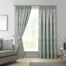 Image of Floral Pencil Pleat Curtain Pair Light Filtering Sundour Keswick