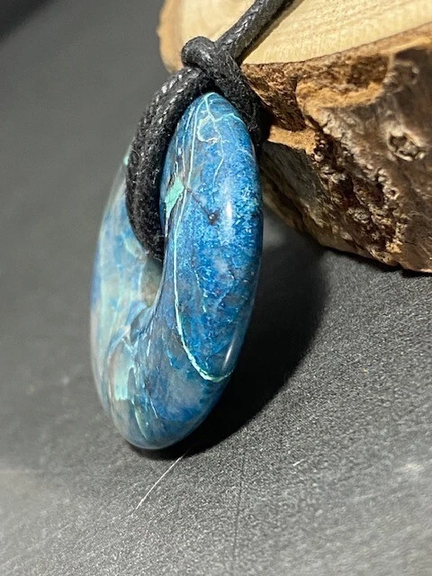 Shattuckit Donut ca 33 mm Edelstein Anhänger gebohrt mit Band - aus Namibia AA - Bild 2 von 4