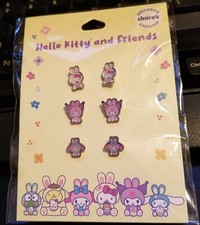 Brand New 3 Pairs Hello Kitty and Friends Claire's Bunny Easter Enamel Earrings