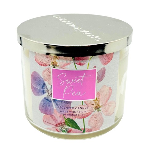 White Barn Rose Water & Ivy 3-Wick Scented Candle - Pink Glass Jar, Natural Essential Oils, Long Lasting Fragrance