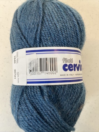 Filati Cervinia Lane Cervinia Tollegno Yarn Caprice 50 G 1640 Teal Blue 1 Skein - Picture 2 of 8