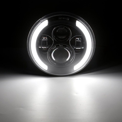 Pair Fit Bertone X 1/9 1984-1989 7" Projector Headlights Round w/ H4 Light Bulbs - Picture 2 of 12