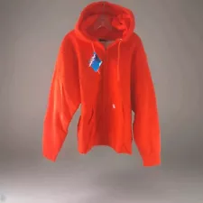 Camber Mens XL Orange USI Cable Corp Logo Heavyweight Thermal Hoodie NEW 