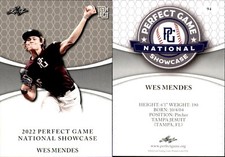 WES MENDES 2022 LEAF PERFECT GAME 