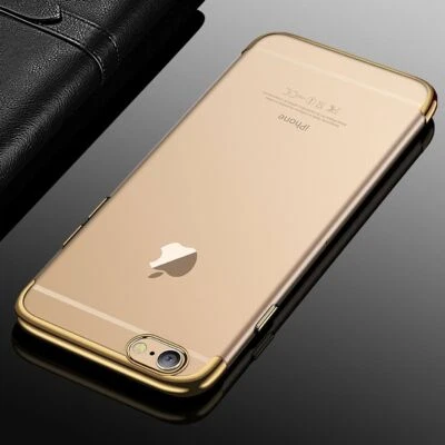 Coque De Protection Pour Apple Iphone 6 / 6S Transparente Dorée - Photo 1/4