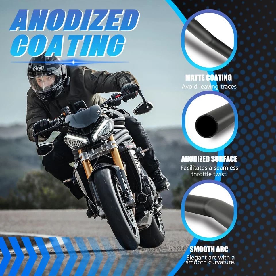 7/8" Motorcycle Handlebar Drag Bar For Ducati Streetfighter V4S Scrambler Bobber - Image 4 of 4