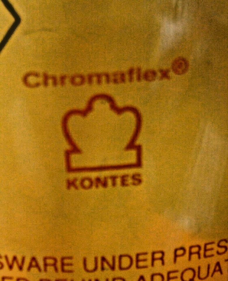 KONTES GLASS CO. CHROMAFLEX COLUMN 12.8 INCHES HT X 4 INCHES DIA ...