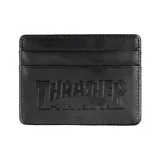 Thrasher Magazine Leather Card Wallet Black