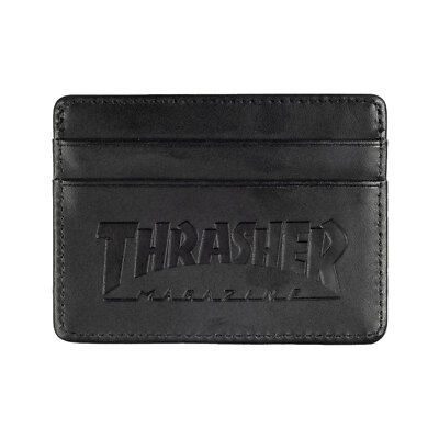 Thrasher Magazine Leather Card Wallet Black