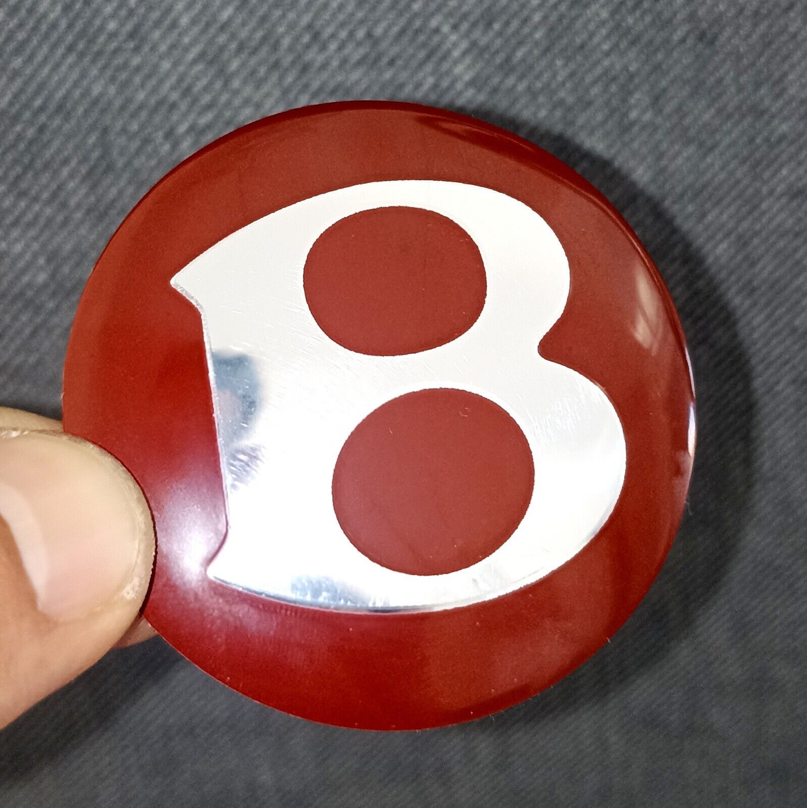 4pcs Red Aluminium Sticker Logo Badge 56mm Alloy Wheel Center Cap for Bentley