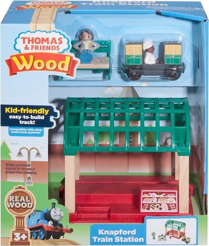 Fisher Price Thomas & Friends Wooden Railway Knapford Train Station Dmgd Box - Picture 4 of 4