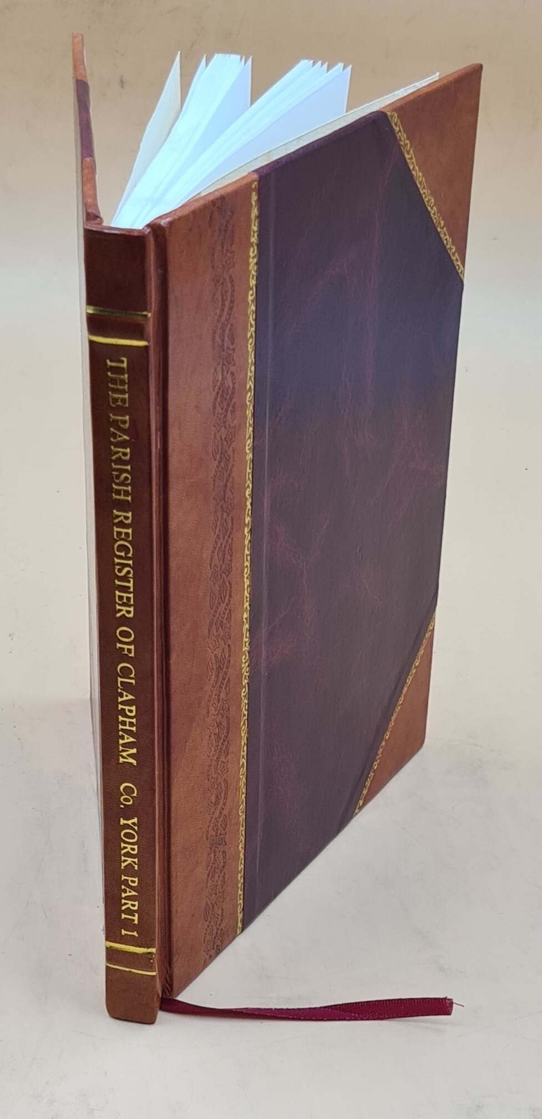 Clapham Parish Register York England Leather Bound Volume 1 Part 1 Genealogy Historical Records