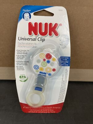 Gerber Nuk Pacifier Retainer Clip Trendline NIP