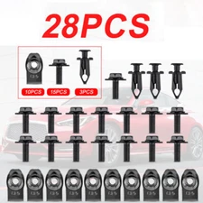 28X Car Engine Splash Shield Body Bolts Screw Nut Fender Bumper Clip Rivet Set