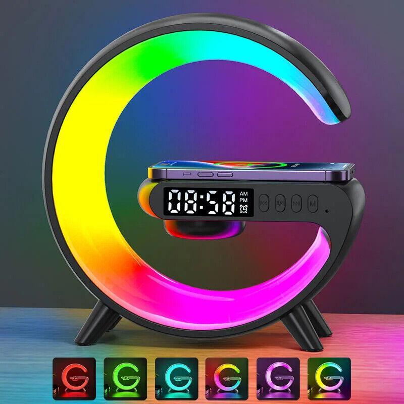 15W RGB LED Smart Wake-Up Light with Wireless Speaker and Rechargeable Night Light-image