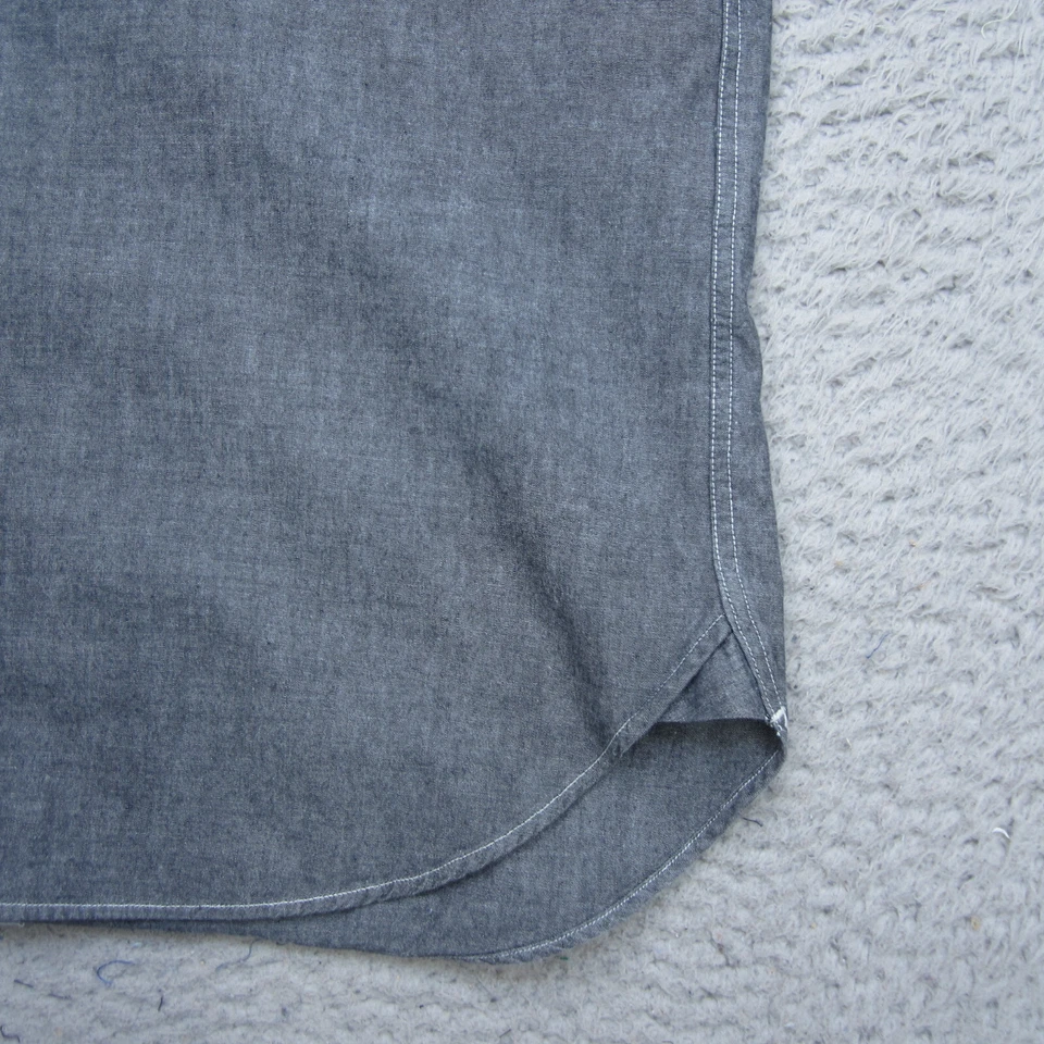 Rag & Bone Shirt Mens S Gray Button Up Work Standard Issue Pocket Casual - Image 3 of 4